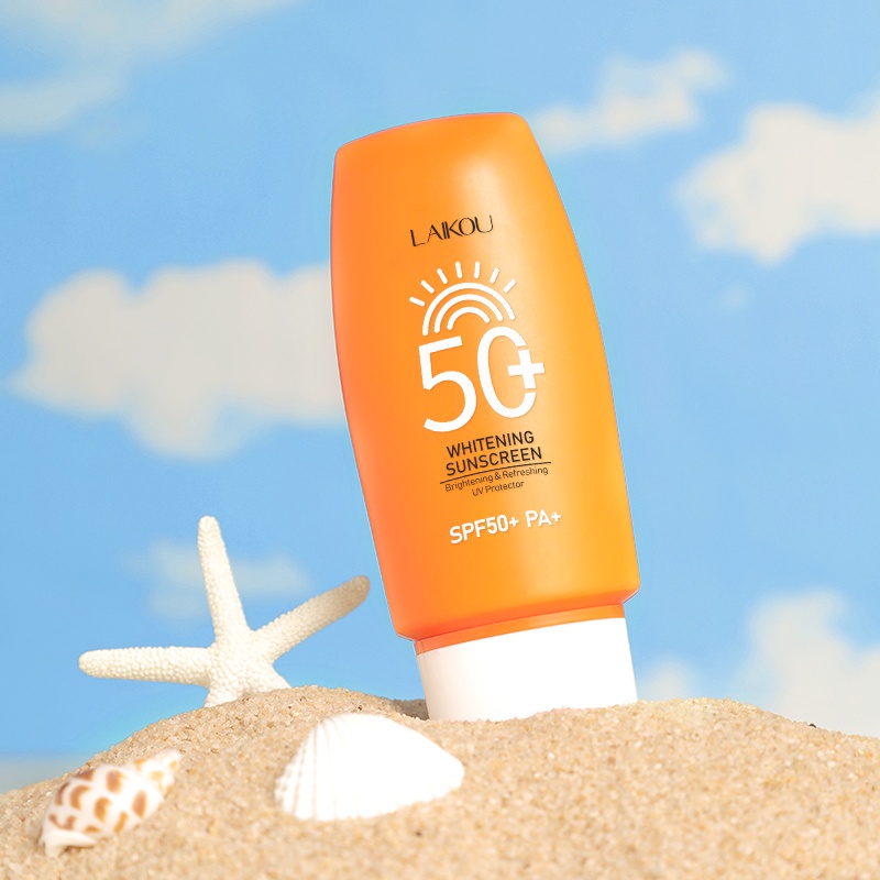 LAIKOU Sunscreen Pemutih SPF50+ Sunblock Perlindungan UV Tahan Air Tubuh Lengan Kaki 50g