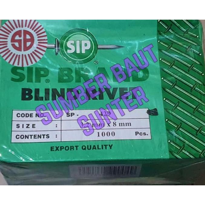 

[cod] Paku / Blind Rivet Sip SP 429 (3,2 mm x 8 mm) - 1 Box 1.000 pcs [cod]