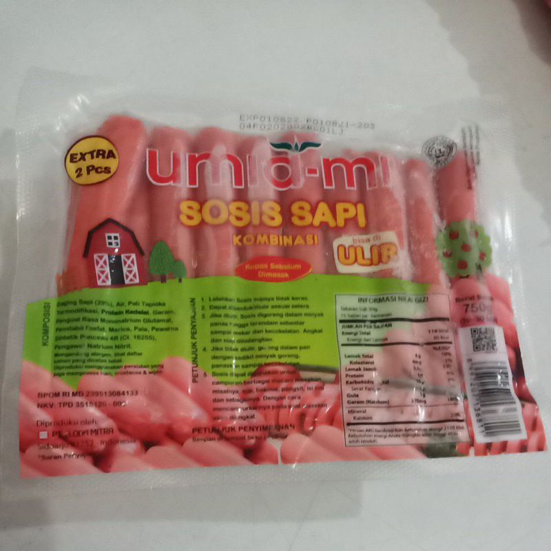 

Sosis umiami sapi 750gr isi 32