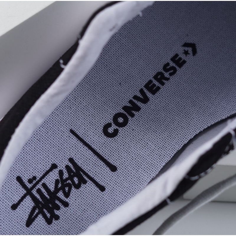 Sepatu Converse One Star  X Stussy Black White