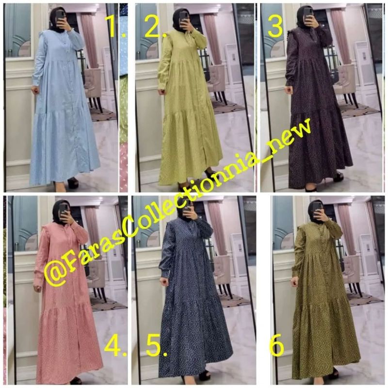 Gamis katun jepang model susun ori by Edness Kayla