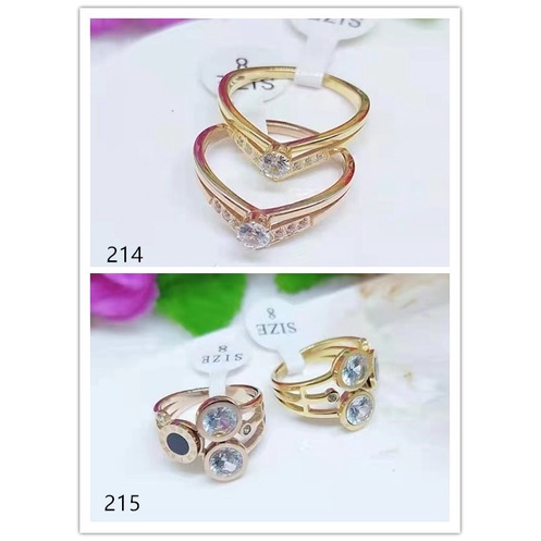 Cincin Titanium Permata Perhiasan Fashion 214,215