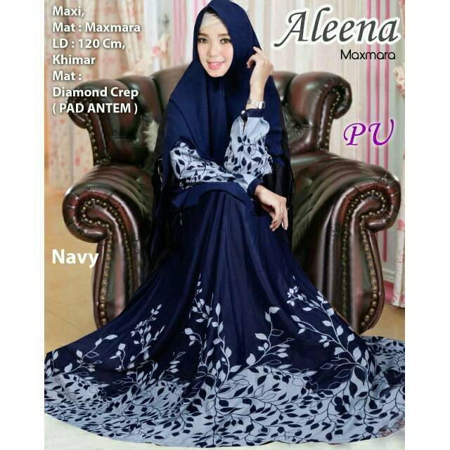 ALEENA SYARI MARSYA JUMBO maxi hijab gamis muslimah dress busui maxmara el