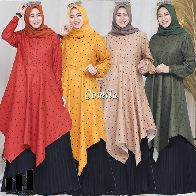 DRES MUSLIMAH/FASHION WANITA/COD/BAYAR DITEMPAT/GAMIS/BY MORATA/TUNIK/ROK BAHAN HAIGET