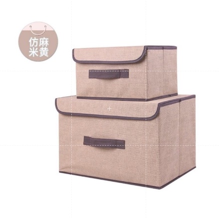 Storage Box Organizer / Kotak Tempat Penyimpanan Serbaguna Bahan Cotton Fabric