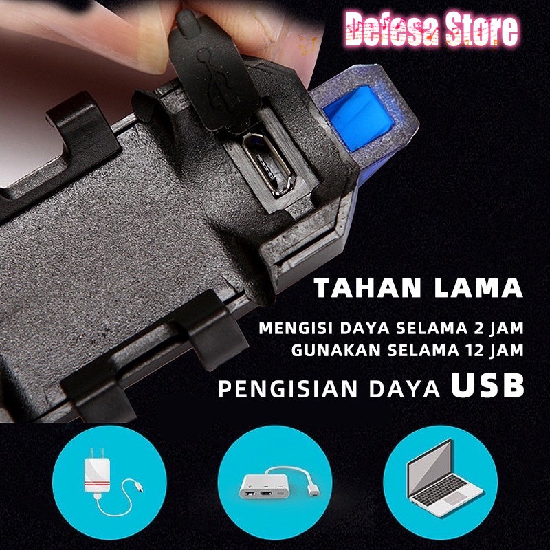 Lampu Sepeda belakang Led usb recharge waterprof