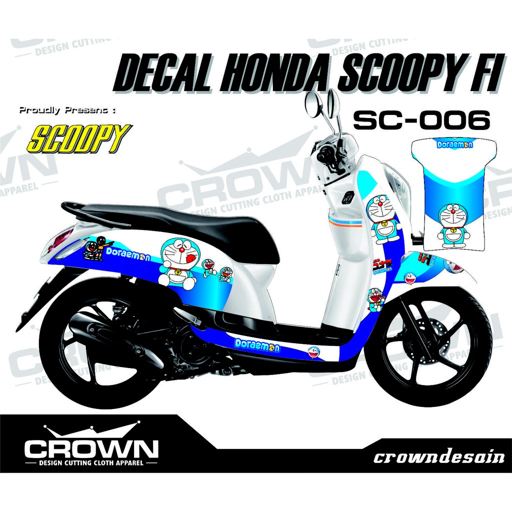 Sticker Decal Honda Scoopy Fi Full Body Doraemon Shopee Indonesia