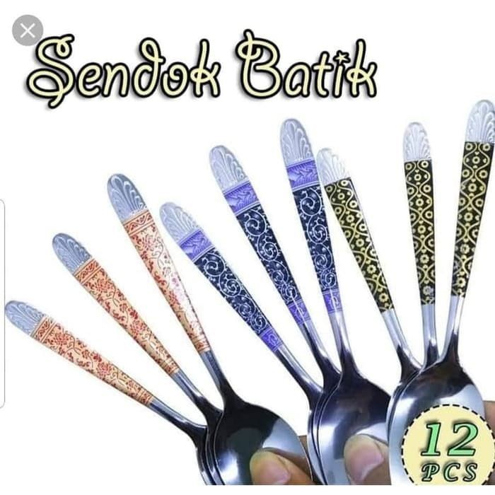 Sendok Makan Motif BATIK Set isi 12 Pcs