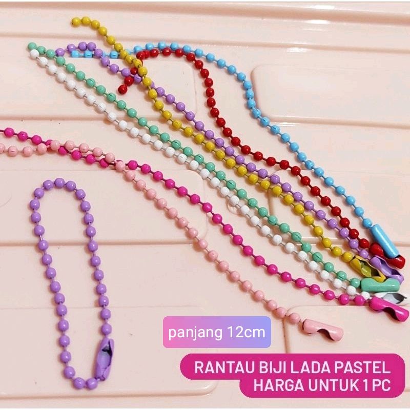 rantai biji lada pastel 12cm / rantai biji lada murah / gantungan kuku / gantungan biji lada