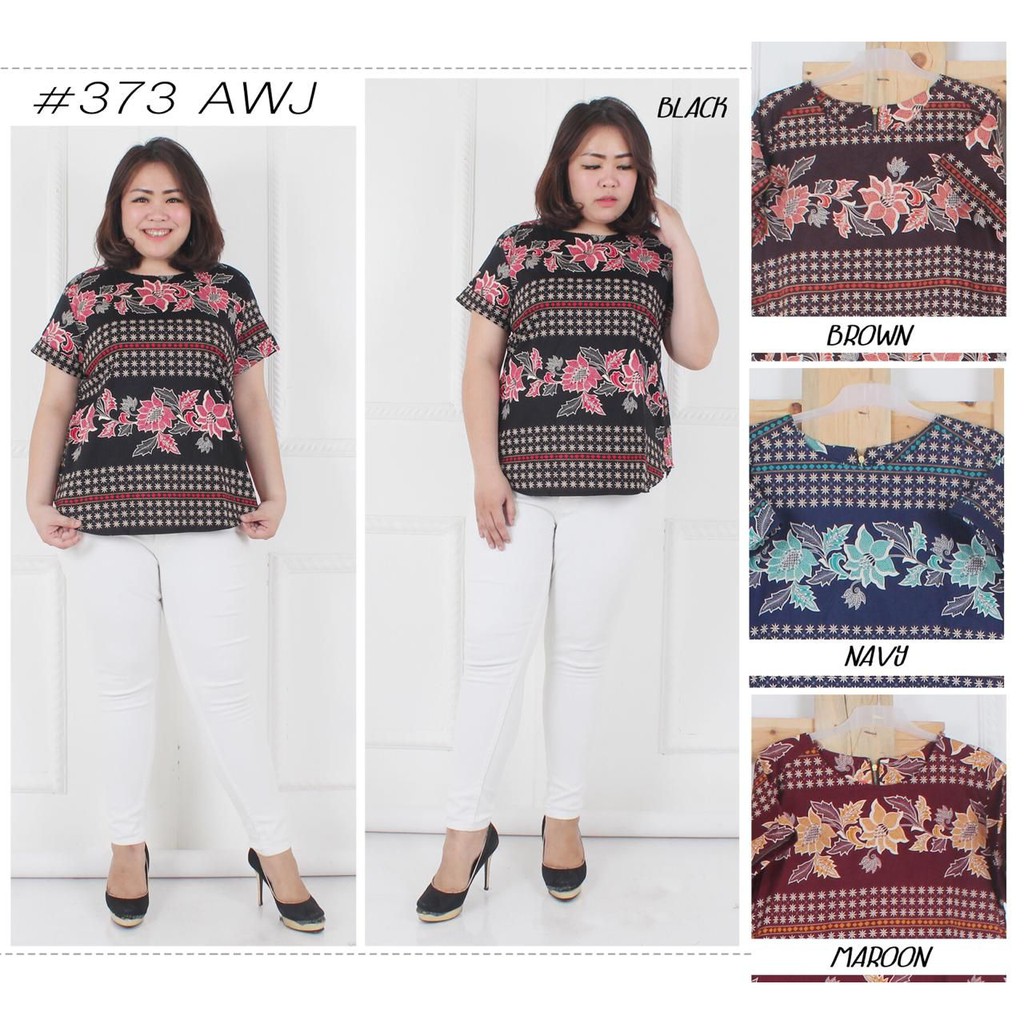 Baju Blouse Batik Super Jumbo Bigsize Atasan Wanita Big Baju Blouse Batik Super Jumbo Bigsize Atasan Wanita Big