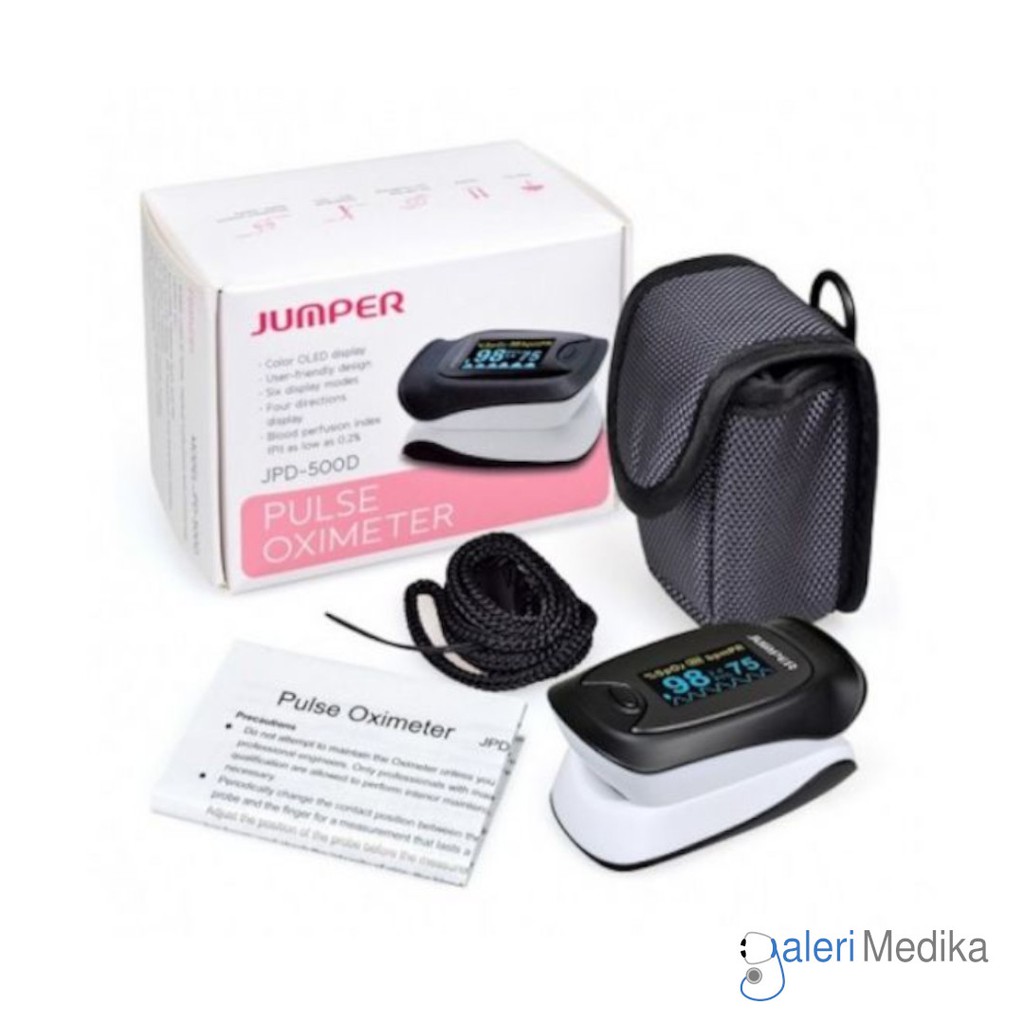 Fingertip Pulse Oximeter / Oksimeter / Oxymeter Jumper JPD-500E LED - Alat Ukur Kadar Oksigen