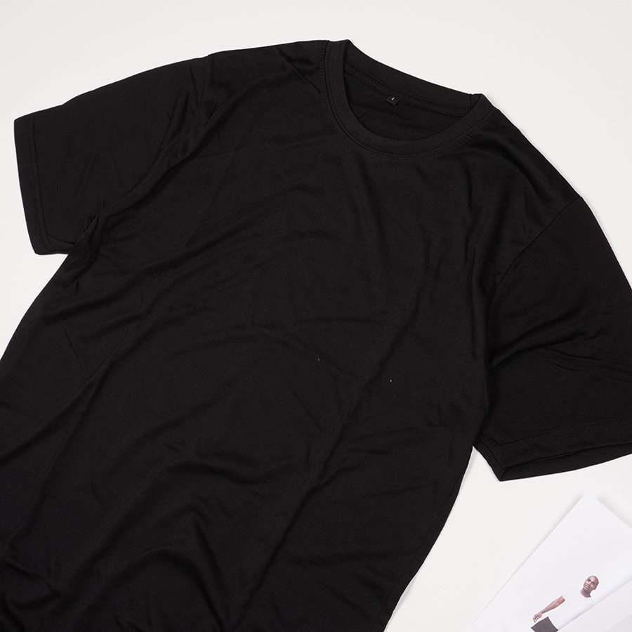 [LANGSUNG DARI PABRIK] Kaos Polos cotton combed 30s premium / ONECK / unisex / tangan pendek / baju pria-Hitam