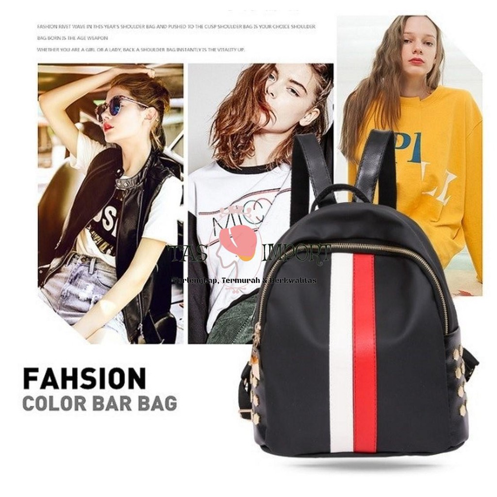 Promo Backpack Tas Ransel CEWEK model gucci - Tas Punggung nilon wanita RNGG