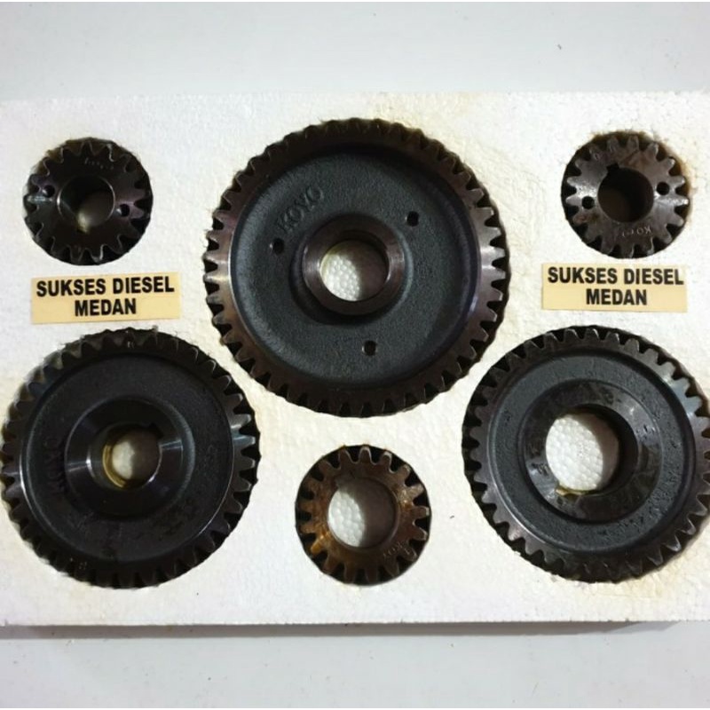 S195 S1100 S1110 S1115 ZH1115 Gear Set Gigi Komplit Mesin Diesel Dongfeng Model GIGI SERONG MIRING