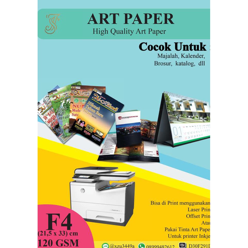 

Promo Murah !!! Kertas Art Paper 120 Gram F4 Terbaru