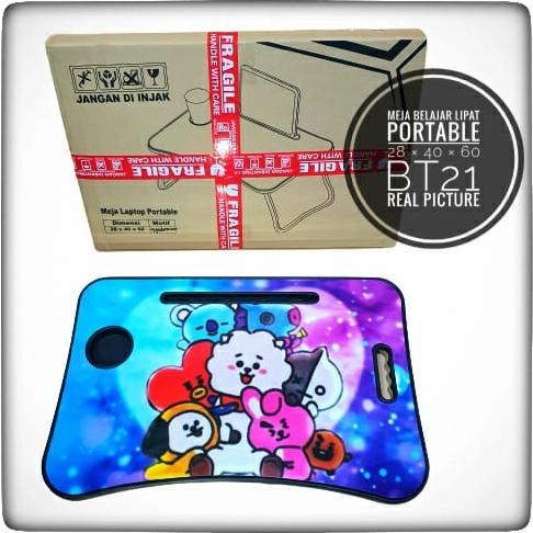MEJA LIPAT KARAKTER / MEJA BELAJAR ANAK PORTABLE / MEJA LAPTOP - BT21