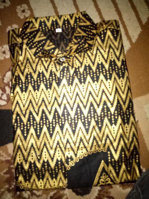 Baju Batik Couple Keluarga Modern Gamis Kemeja Batik 2 Anak Motif Wayang Prada Terbaru