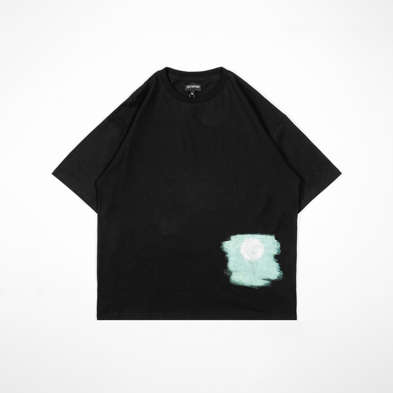 FAITH FADE UTOPIA - Dandelions Oversized Tee (Black)