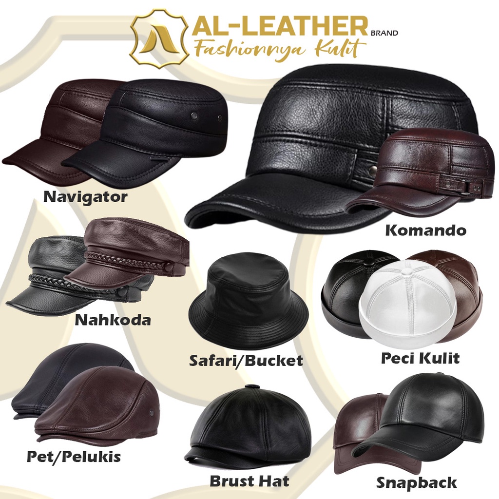 AL-Leather Topi Kulit Domba Asli Super Premium