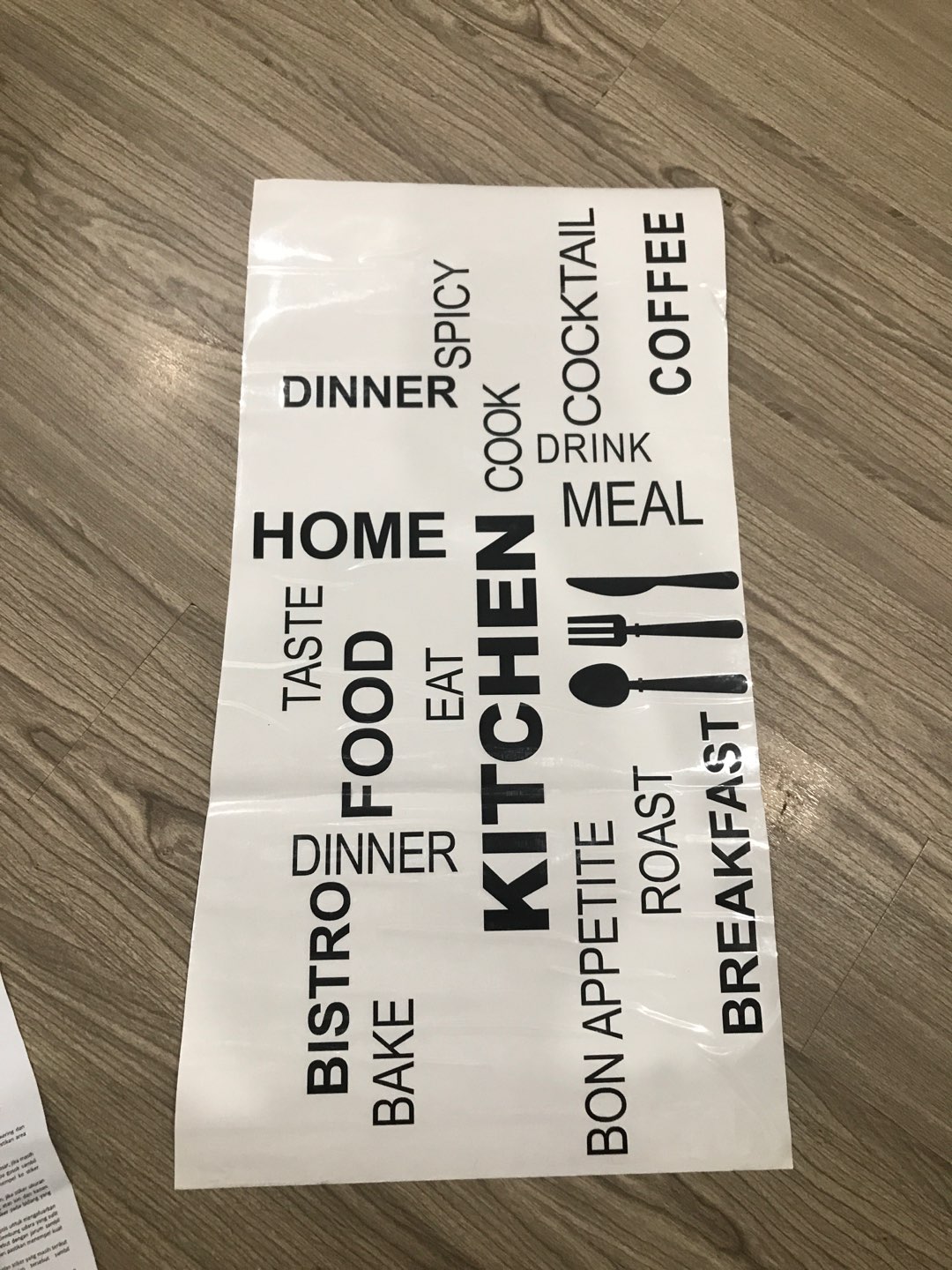 Wall Stiker Dinding Kaca Kitchen Dapur Makan Rumah Sticker Cutting High Quality