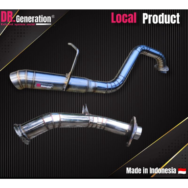 Jual original DR. generation!! downpipe inova reborn 2 gd + knalpot bolt on pemasangan plug n