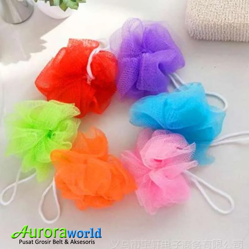 AURORAWORLD Shower Puff / Spons Mandi kualitas Super lebih Tebal / Busa Mandi Spons Kamar Mandi