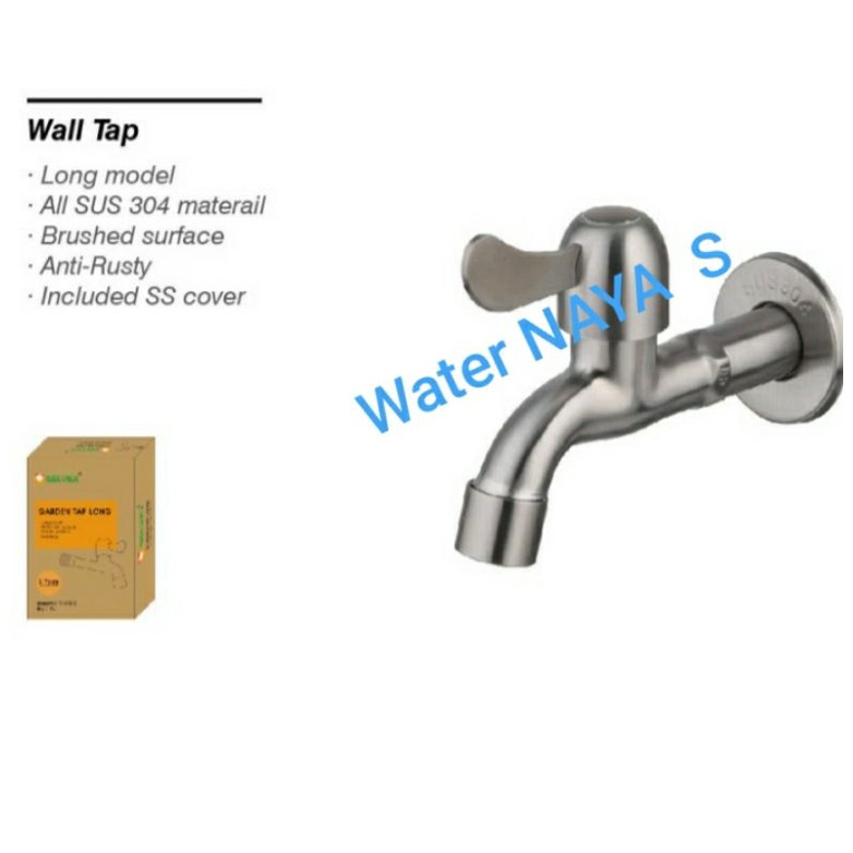 Wall Tap /Keran Tembok PANJANG Stainless 304 SOLVEX