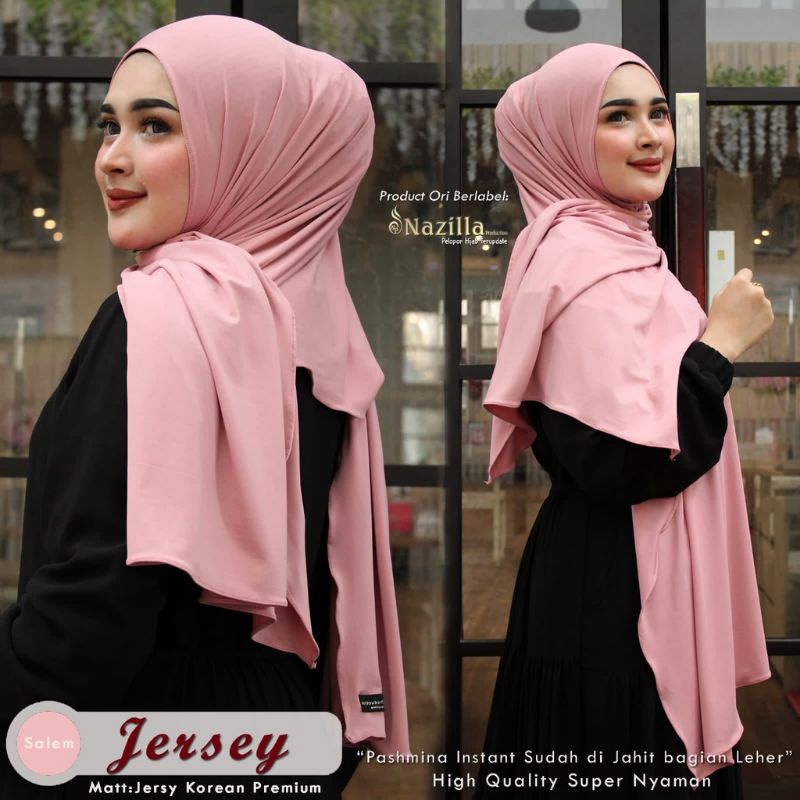 HIJAB/PASHMINA JERSEY INSTAN, PASHTAN JERSEY ORIGINAL NAZILLA