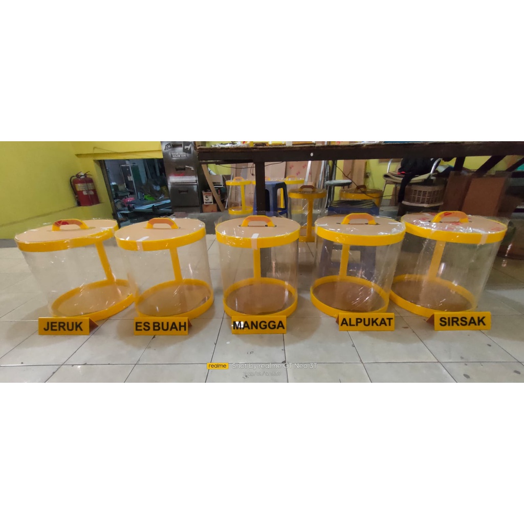 Tabung Aquarium Es buah Acrylic D40 Tinggi 45cm 50 liter