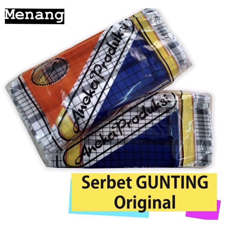 1pcs/ecer KAIN SERBET LAP MEJA MAKAN Piring Cap Gunting UKURAN 50x55 motif kotak BAHAN KATUN SERAP AIRTERMURAH