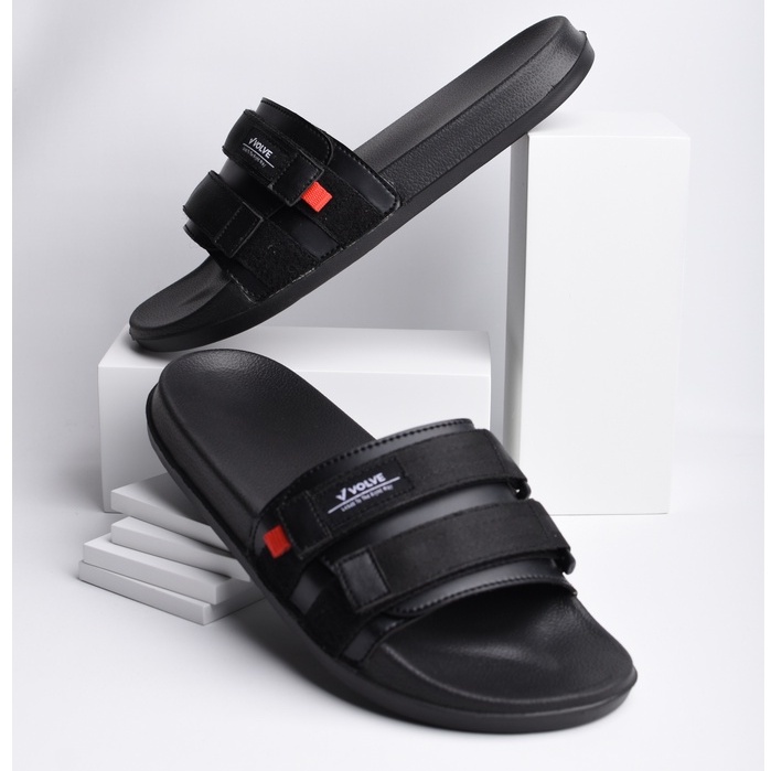 Geta Full Black | Sandal EVA Ringan Slop Santai Simple Pria Men Sendal Footwear | FORIND x Volve