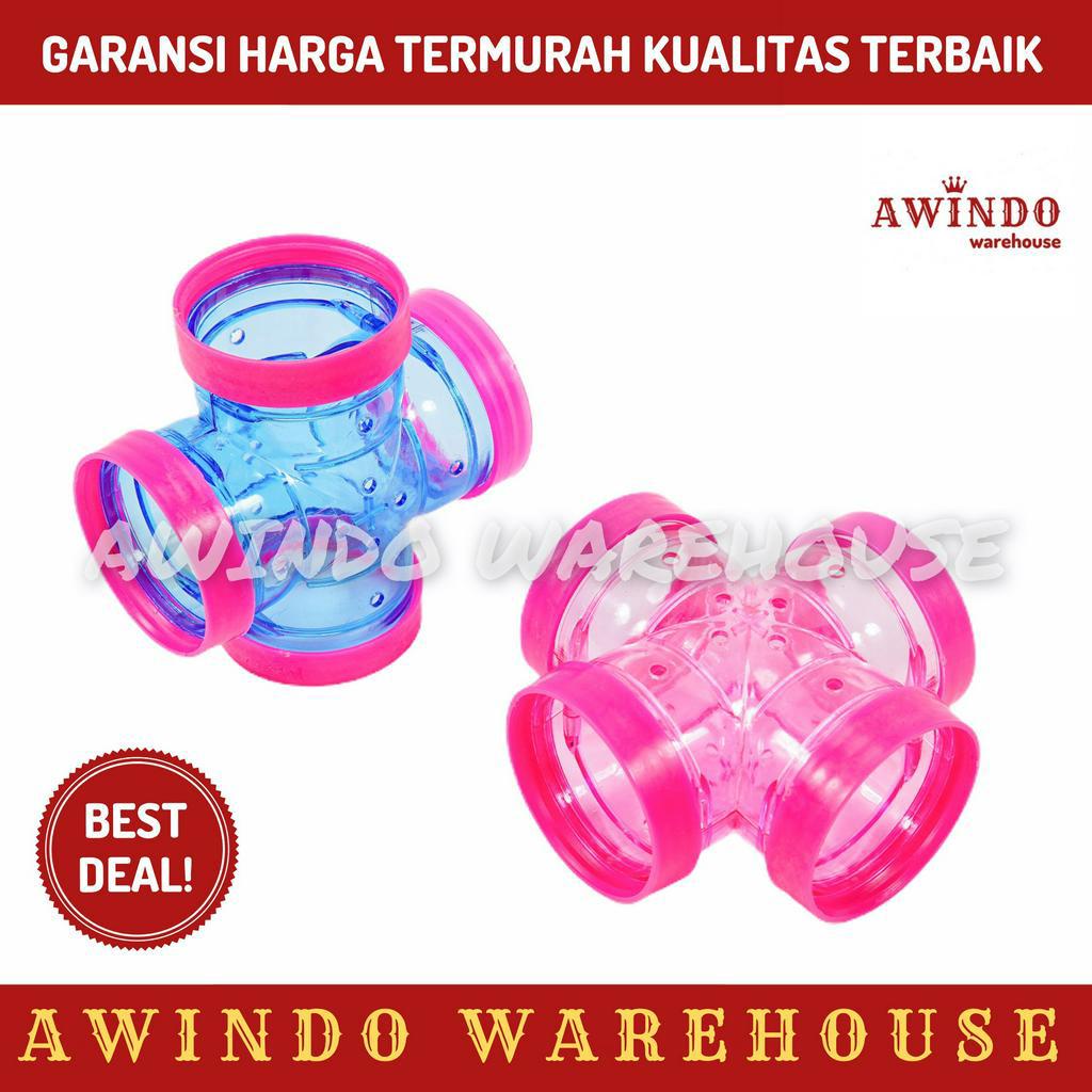MAINAN HAMSTER TEROWONGAN TUNNEL LORONG HAMSTER BENTUK X SWEET ORI