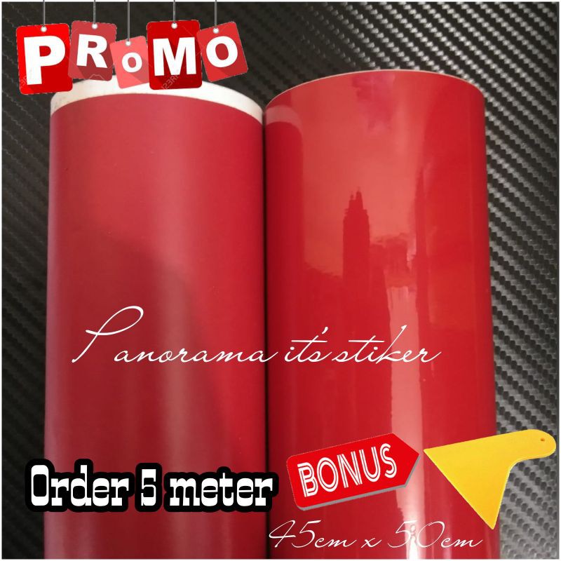 STICKER MOTOR / SCOTLITE MERAH GLOSSY / SKOTLET MERAH DOFF / STIKER MOTOR WARNA MERAH /SCOTLITE