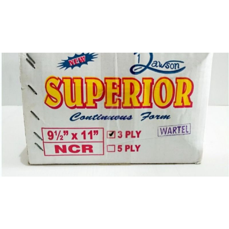 

Kertas Continues Form Wartel 3 Ply NCR Superior