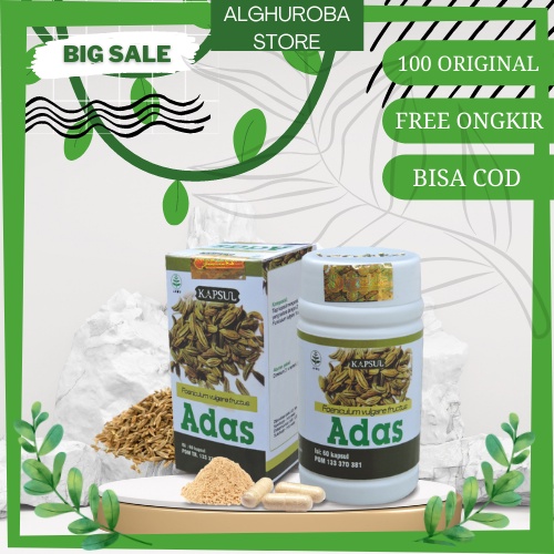 Obat Herbal Anemia | Obat Herbal Perut Kembung | Obat Herbal ADAS Tazakka isi 60 Kapsul HALAL BPOM