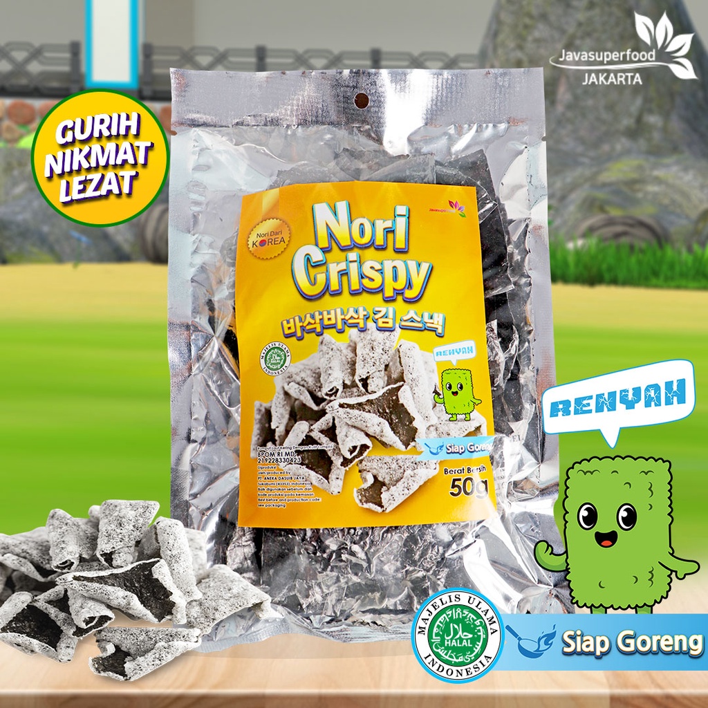 Nori Crispy Seaweed Snack Rumput Laut Kering Krispi 50g