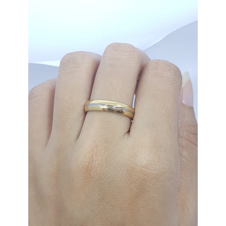 Cincin Couple Titanium ANTI KARAT SELAMANYA PGM CT117 (SATUAN)