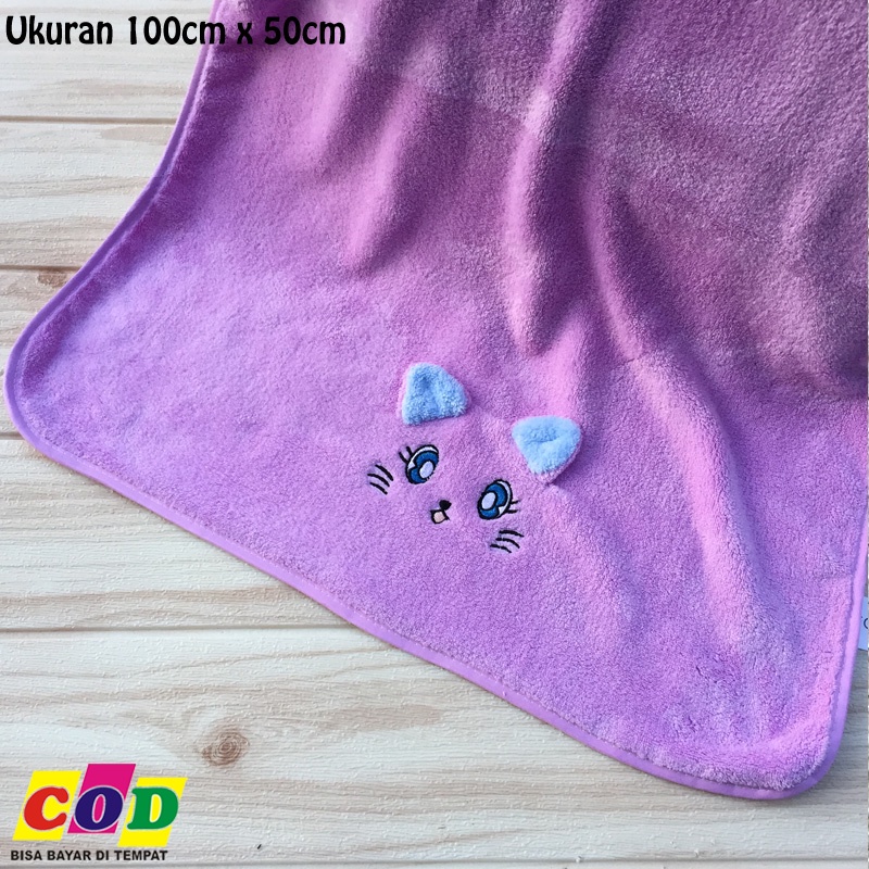 Handuk Bayi Karakter Super Lembut dan Tebal Ukuran 100x50cm Almeera Baby and Kids