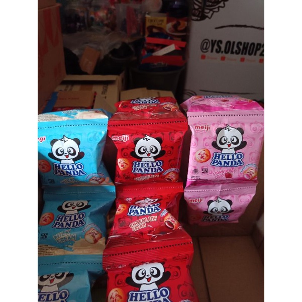 ECER Meiji Hello Panda Biskuit Isi Cream aneka rasa isi 1 Pc