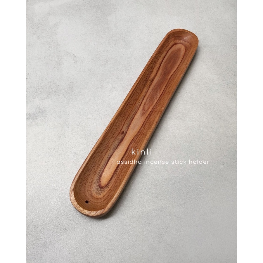 assidha wooden incense stick holder burner tempat dupa kayu natural