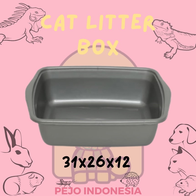 Baskom Bak Pasir Kotoran Poop Hewan Kucing Anjing / Cat Litter Box / Tempat Pup Hewan