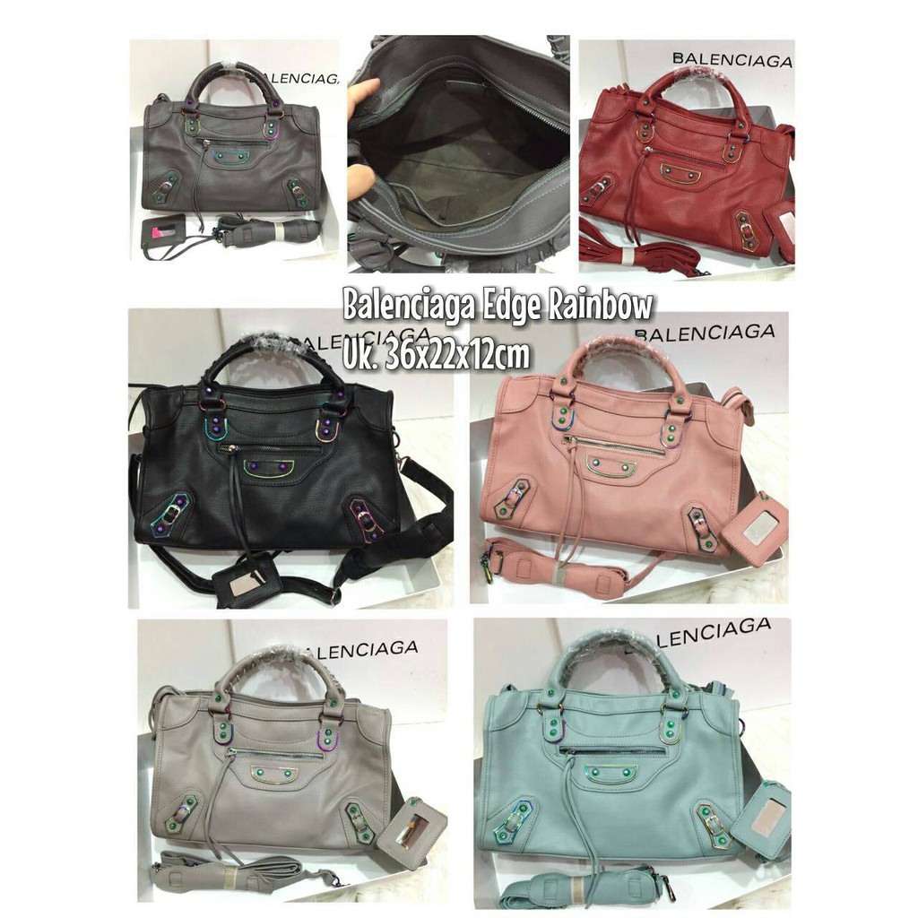 TAS BALENCIAGA EDGE LARGE RAINBOW HARDWARE