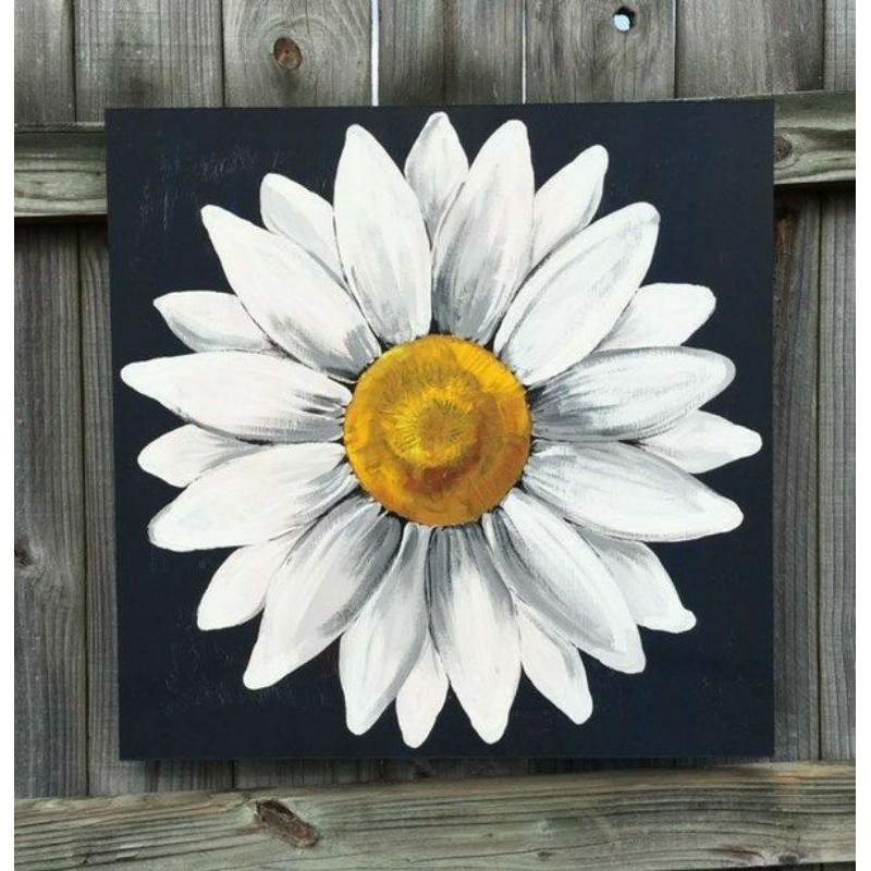 Lukisan Kanvas Simpel Flower Bukan Printing Shopee Indonesia