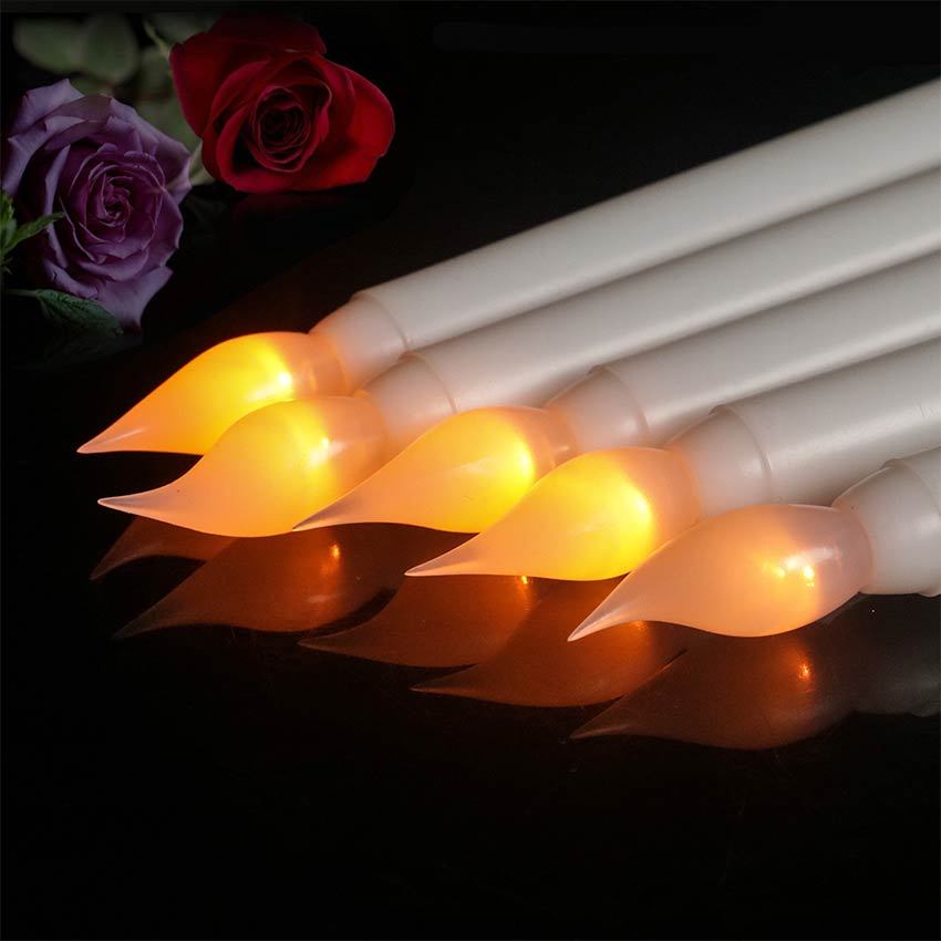 Lilin Putih Led Panjang Lilin baterai panjang Lilin LED Electric Candle LED Lampu Elektrik Lilin