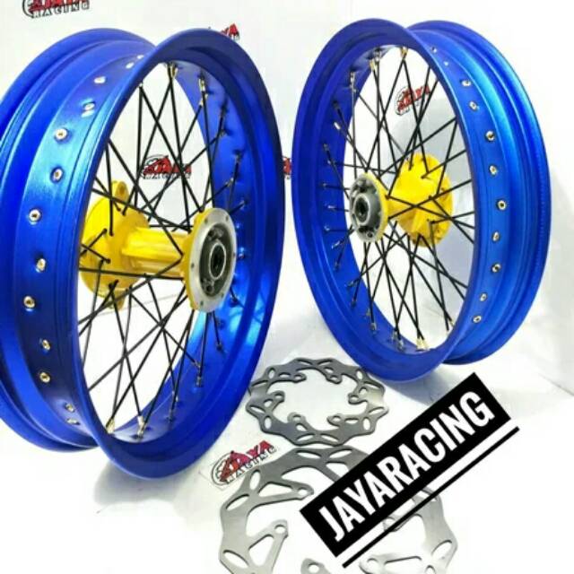 Velg supermoto ring 17 L 350 300 Honda CRF 150 L paket komplit plus stel velg bisa Reguest