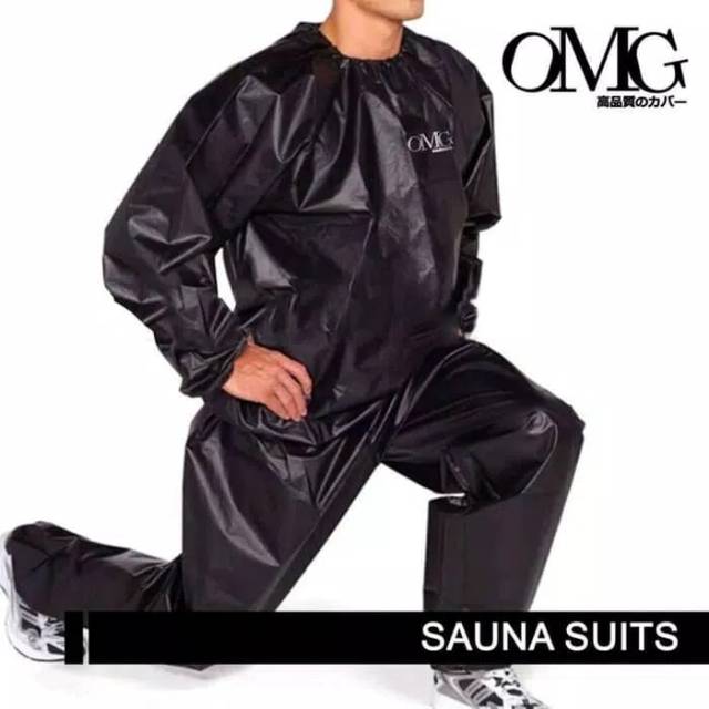 OMG Sauna Suit Kualitas Bagus / Baju Sauna / Jaket Celana Sauna Pembakar Lemak / Pakaian  Olahraga Pria Wanita Best Quality