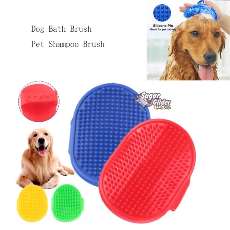 Sisir Kucing anjing Rubber Pet Brush Sikat Mandi Bulu Kucing Anjing Bahan Karet Gloves Pet Grooming