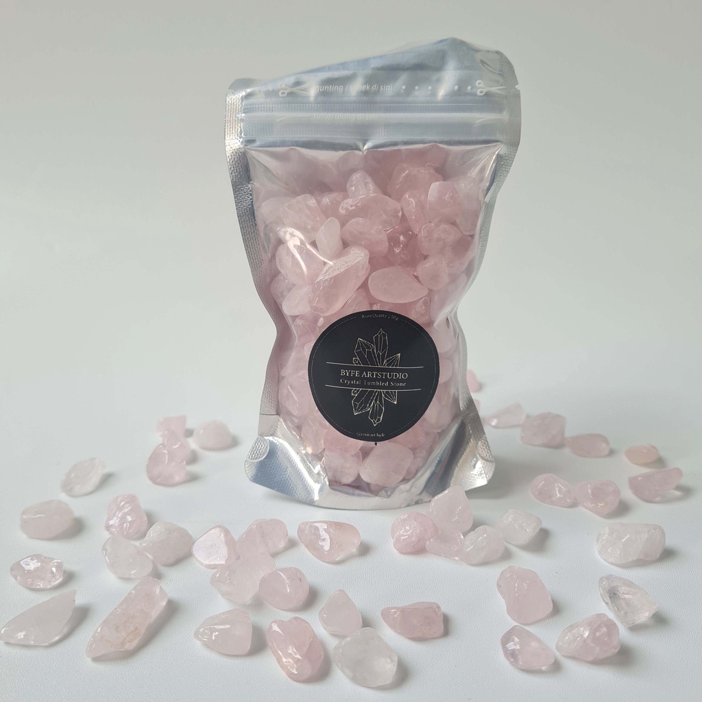 CRYSTAL TUMBLED STONE SMALL rose quartz  obsidian aventurine 250gram