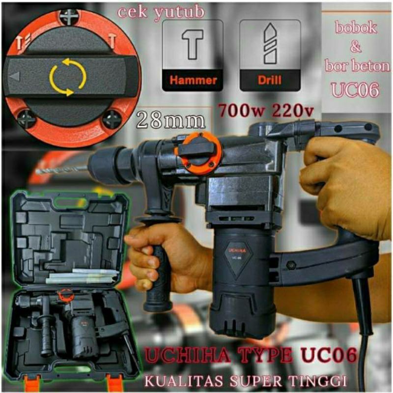 Bor Bobok beton Hammer drill Uchiha type Uc06