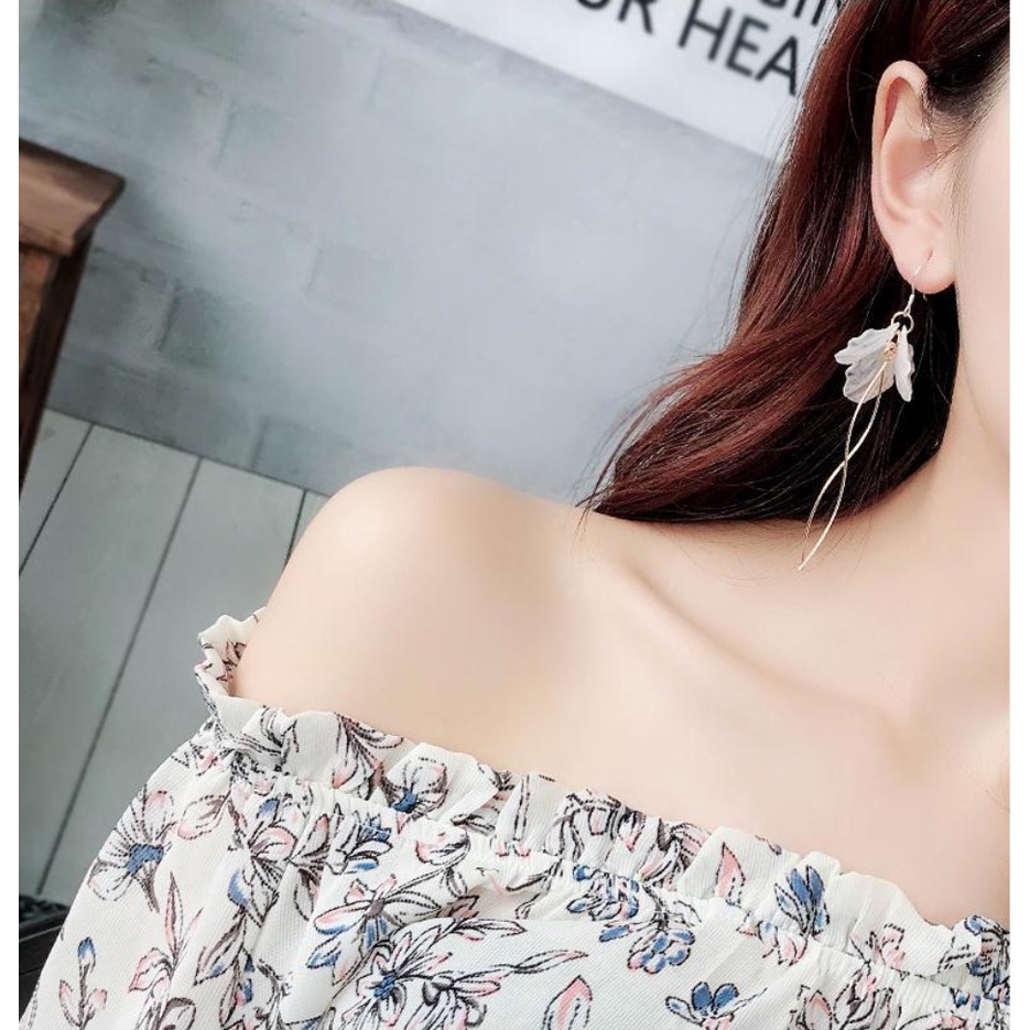 Anting  Tassel Wanita B402 DANCING FLOWER  Korea Fashion Women Earring Giwang Aksesoris Cewe